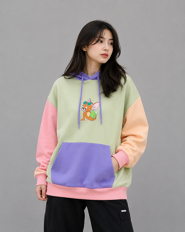 Jerry Vaccy Mode Colour Block Drop Shoulder Hoodie