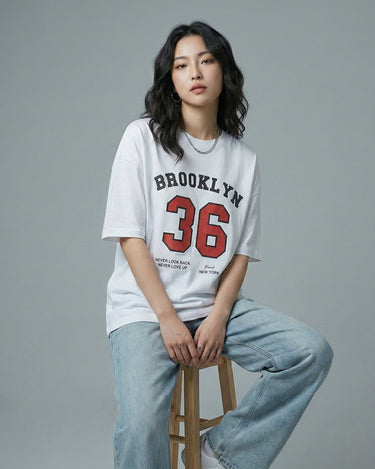 Brooklyn Graphic Drop Shoulder Oversized Tee