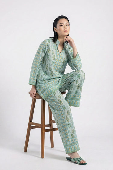 Calla Lily Printed Swiss Lawn Co-Ord Set