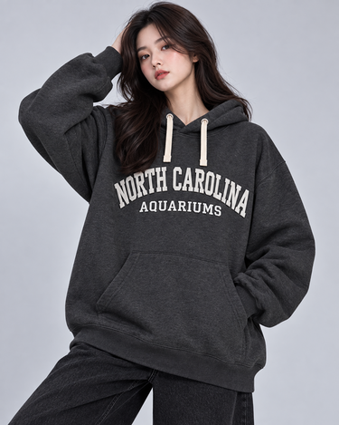 North Carolina Aquariums Embroidered Oversized Hoodie