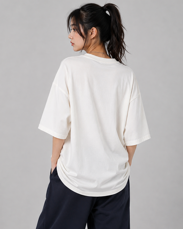 Boston Graphic Drop Shoulder Oversized T-shirt White