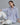 Women's Oversized Blue White Button-Up Shirt