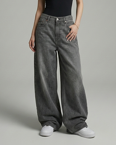 Shadow Core Baggy Denim Jeans Cloud Grey