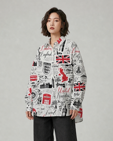 London Diaries oversized Button-Up Shirt