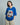 Disney Mickey Graphic Vneck Drop Shoulder Oversized Tee Blue