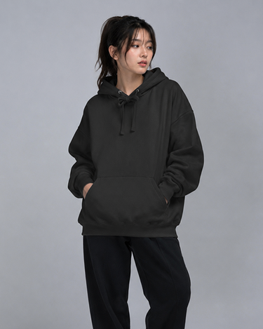 Premium Oversized Fit Pull Over Hood Dark Grey
