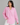 Women's Oversized Pink White Button-Up Shirt