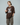 Frosty Bear Embroidered Patched Drop Shoulder Oversized Tee Brownie