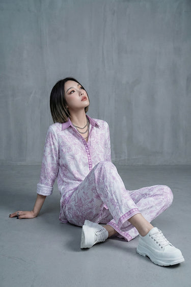 Lavender Printed Swiss Lawn Co-Ord Set
