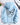 Butterflies & Flowers Graphic Oversized Pullover Hood Sky Blue