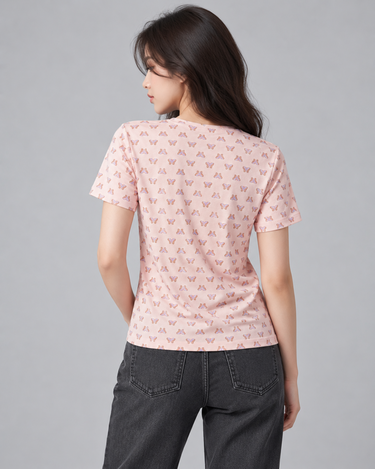 Butterflies Crew Neck Short Sleeve Tee