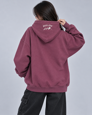 Boulder Mountain Embroidered Oversized Hoodie