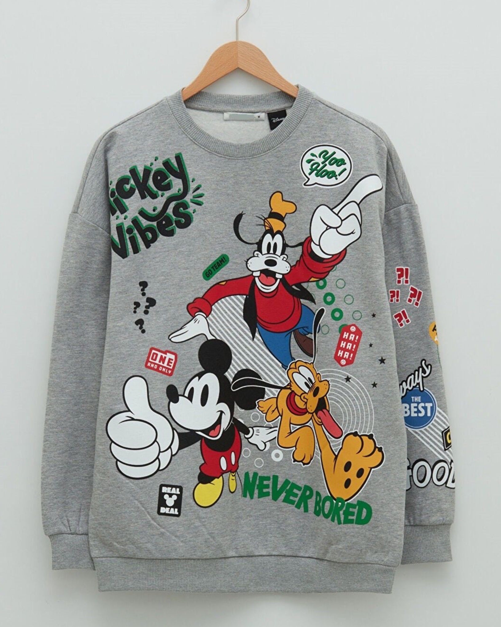 Disney Mickey Graphic Sweatshirt Grey