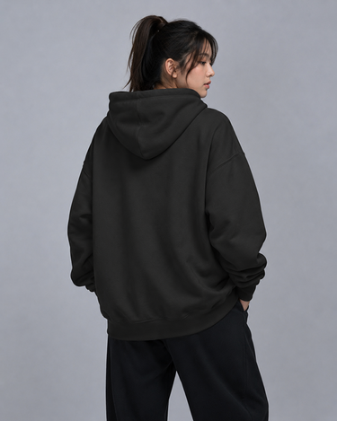 Premium Oversized Fit Pull Over Hood Dark Grey