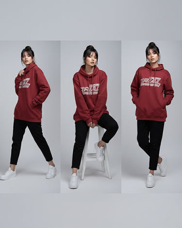 High Neck Denim Co Maroon Sweatshirt