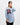 Henley Style R Athletic Long Sleeve Oversized Tee Blue