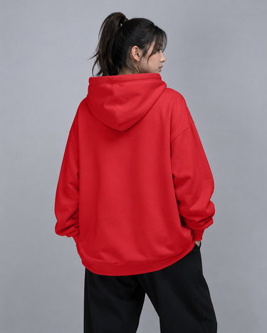 Premium Oversized Fit Pull Over Hoodie Red