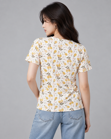 Fruity Crew Neck Short Sleeve Tee