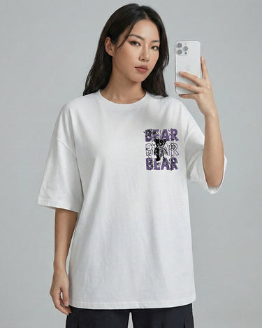 Bear Fear Graphic Drop Shoulder Oversized Tee