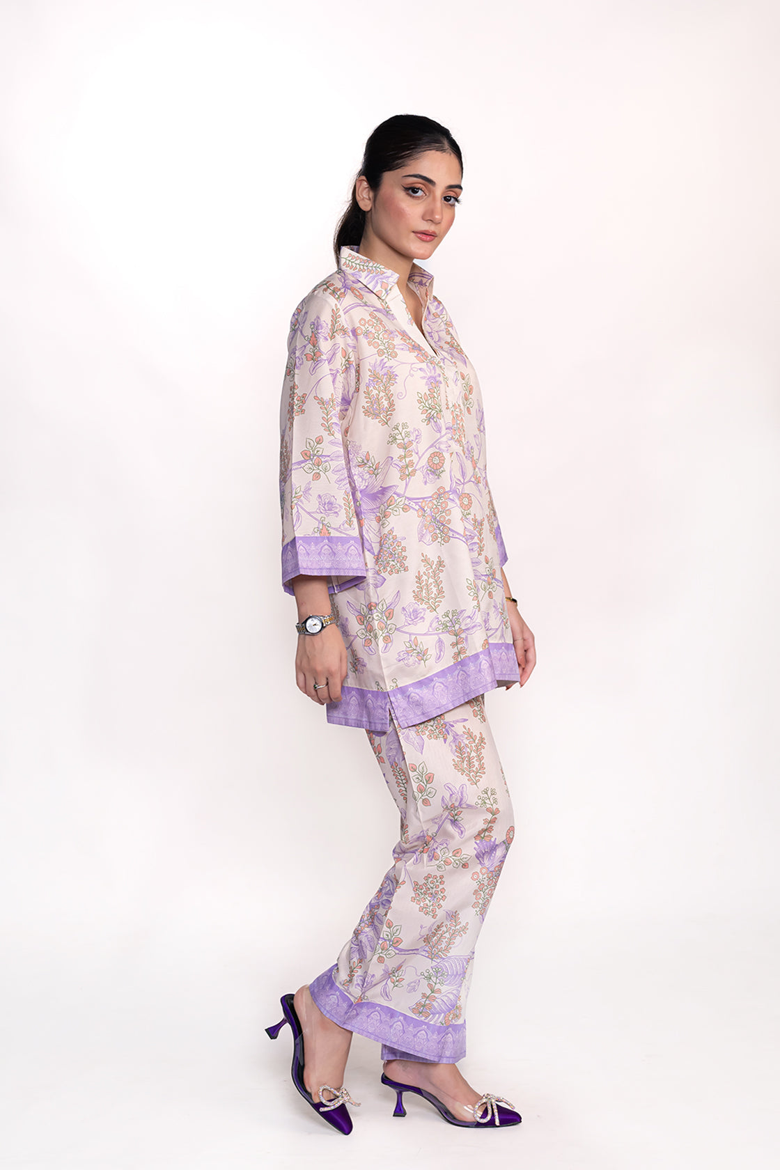 Wisteria Floral Printed Crepe Lawn Co-Ord Set