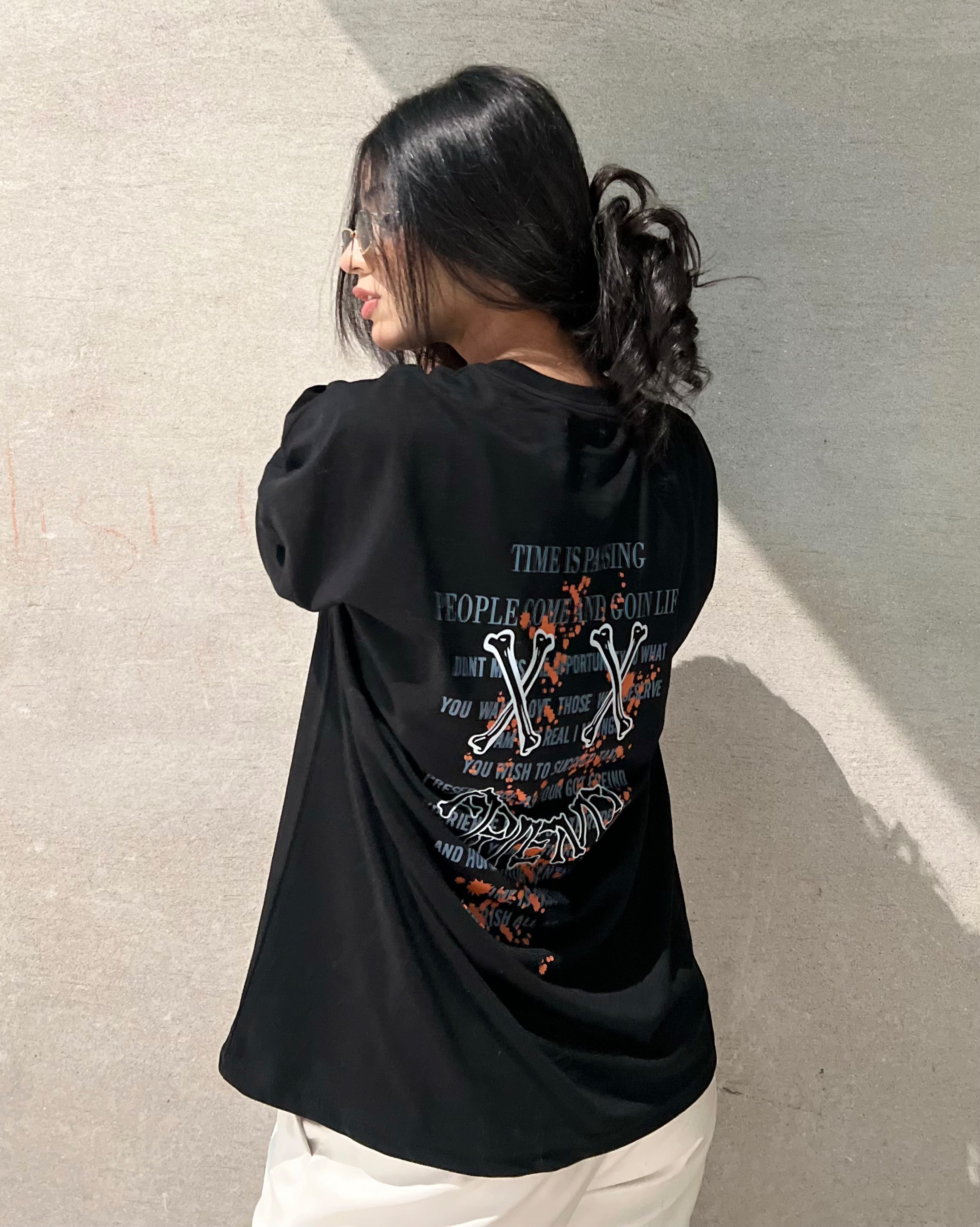 Friends Graphic Drop Shoulder Oversized T-shirt