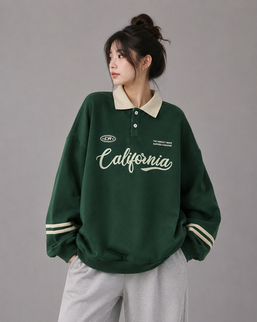 Hombres Classic Green California Sweatshirt