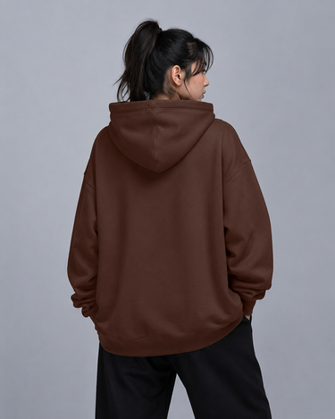 Premium Oversized Fit Pull Over Hoodie Brownie