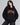 Chicago Graphic Oversized Pullover Hood Black