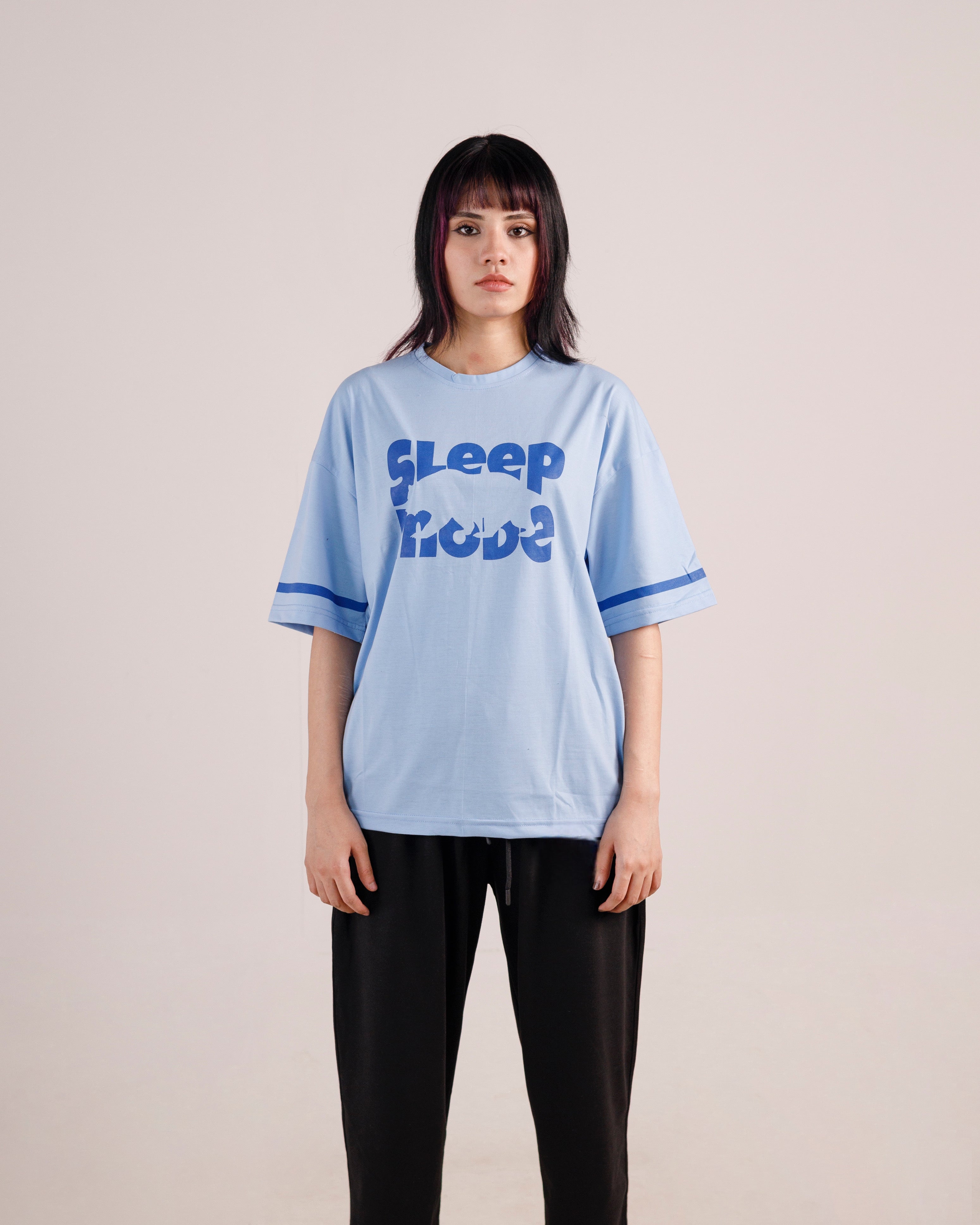 Sleep Mode Graphic Drop Shoulder Oversized Tee