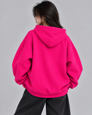 Brooklyn Graphic Oversized Hood Hot Pink