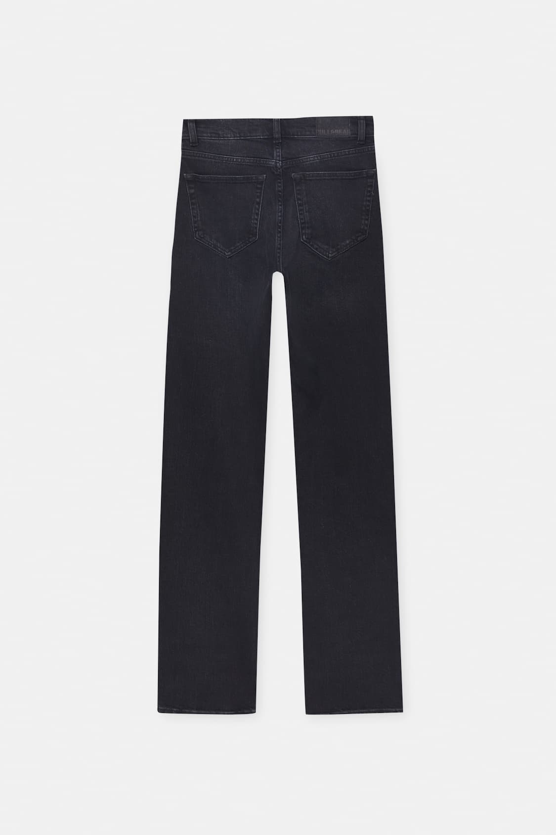 Black Slim Comfort Mid Waist Straight Jeans