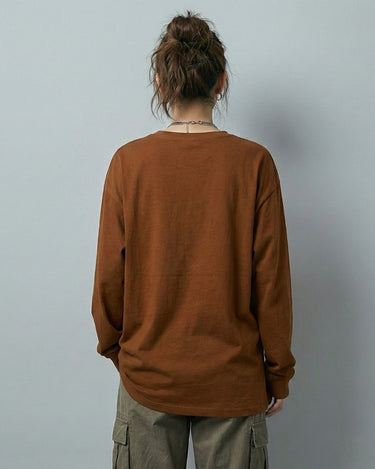 Canvas Girl Graphic Long Sleeve Oversized Tee