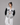 London Embroidered Zipper Baseball Jacket Grey