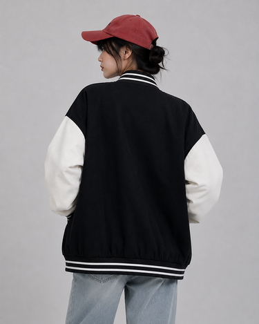 Button Down Baseball Varsity Bomber Jacket 30/35