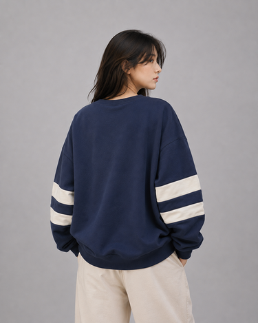 Cleveland Embroidered Contrast sleeve Sweatshirt