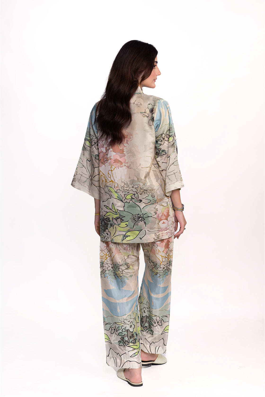 Cassia Floral Printed Crepe Lawn Co-Ord Set