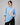 Teddy Caramel Embroidered Patched Drop Shoulder Oversized Tee Sky Blue
