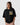 Mickey Pocket Embroidered Patched Drop Shoulder Oversized Tee Black