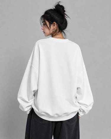 Cat Girl Graphic Oversized Sweatshirt