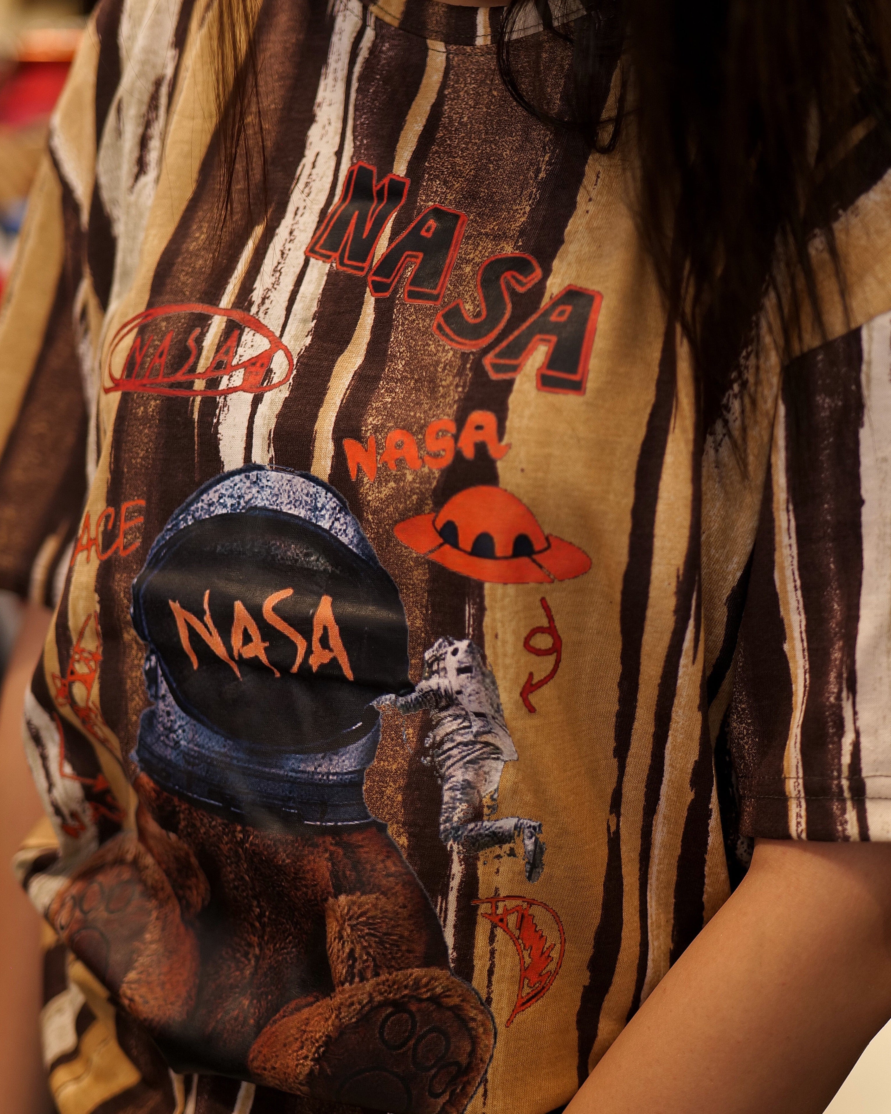 Vintage Nasa Bear Drop Shoulder Oversized Tee