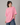 Womens Basic Oversized Drop Shoulder Tee Pink
