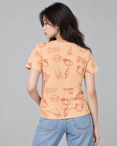 No Worries Crew Neck Short Sleeve Tee