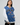 London Embroidered Zipper Baseball Jacket Blue