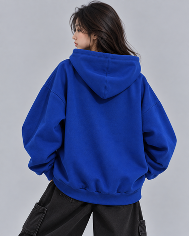California Graphic Oversized Hood Royal Blue