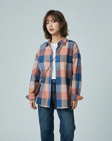 Pastel Muse Oversized Button-Up Shirt