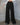 Mid Stripe Loose Bottom Palazzo Trouser Pant Black