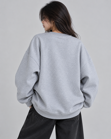Brooklyn Graphic Oversized Sweatshirt Grey