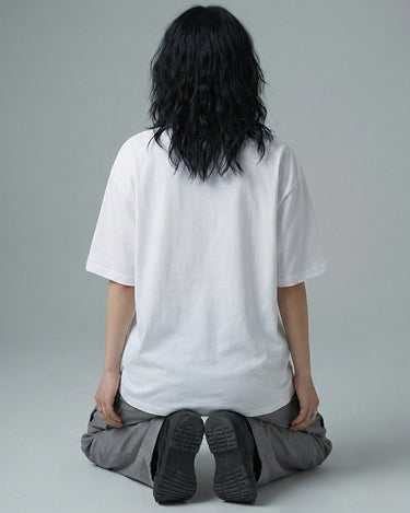 Cat Girl Graphic Drop Shoulder Oversized Tee