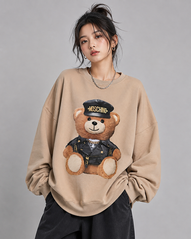 Moschino Bear Graphic Oversized Sweatshirt