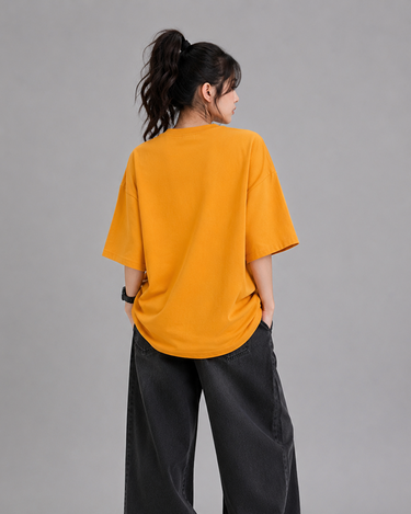 Laugh Graphic Patched Drop Shoulder Oversized Tee